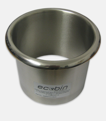 Large round stainless steel waste chute