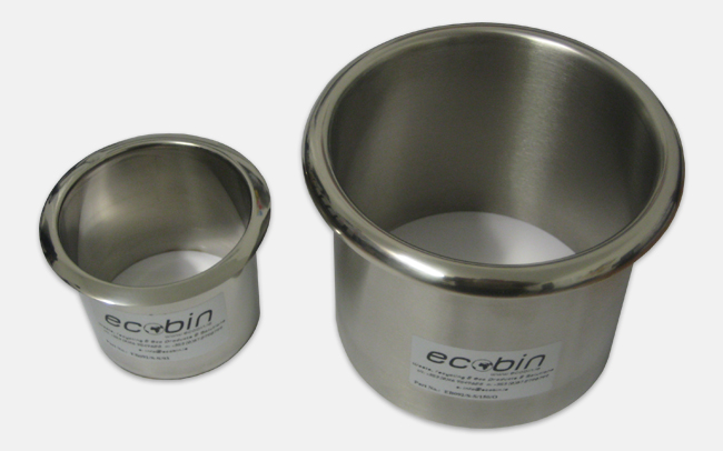Round stainless steel waste chute range